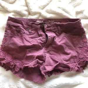 Floral Embroidered Shorts